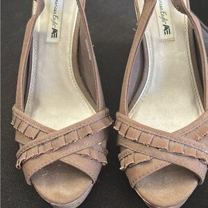 American Eagle Outfitters Brown Strappy Heels